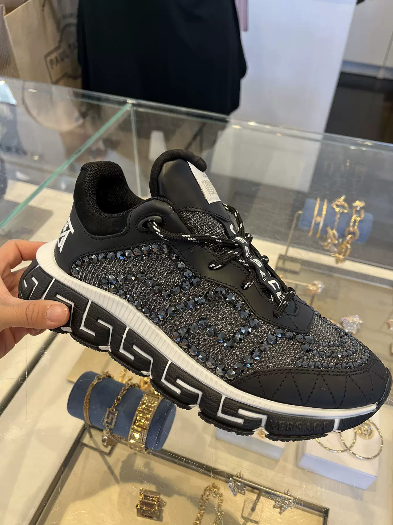 Женские кроссовки Versace Fashion Paste Drilling Daddy Shoes Sneeper Shoes Shopping Products