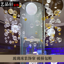 Hollow glass bubble ball project soft hanging decoration restaurant KTV Hotel Club mall sky ceiling hanging decoration