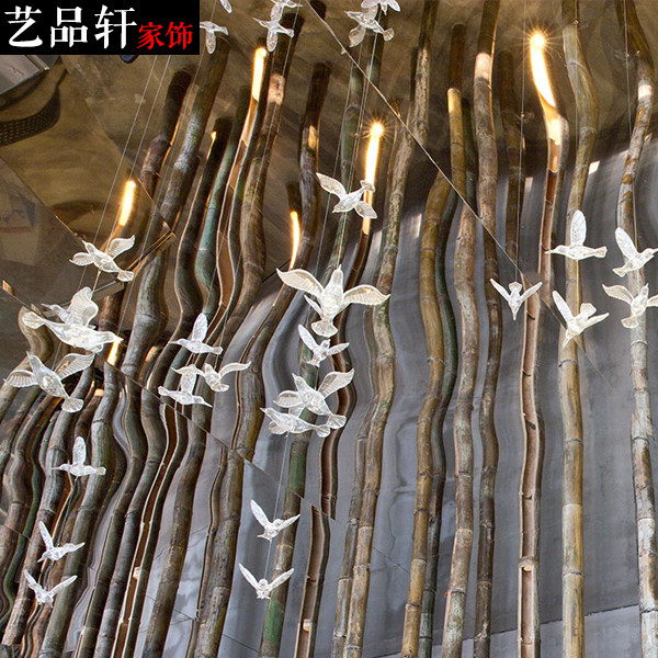 Yipinxuan creative home hotel aerial pendant lamp pendant DIY jewelry craft gift decoration acrylic bird