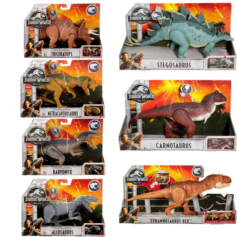 In-Stock Mattel Jurassic Park Jurassic World First Generation Dinosaur Figures Vehicle Model Hand-Made Toys