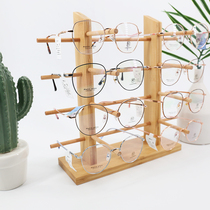 Bamboo glasses frame display counter display props simple sunglasses placed in the space of the collection bracket