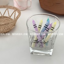  Japanese ins style crayon color birthday cake candle Childrens party decoration candle