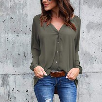 Big size Women blouse Causal Long sleeve shirts Ladies tops