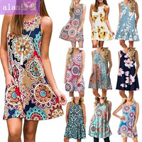 2019 summer long vest dress women casual beach maxi dresses