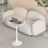 Ткань, кремовый диван для гостиной для отдыха для двоих, простой и элегантный дизайн, популярно в интернете, для салонов красоты