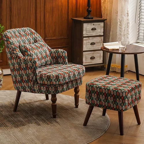 Минималистичный ретро диван для отдыха для спальни из натурального дерева, в американском стиле, тигр