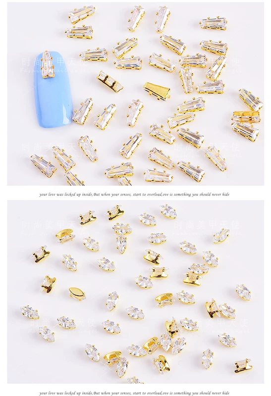 Nhật Bản và Hàn Quốc móng tay trang sức nghệ thuật rhinestone cửa hàng móng tay cung cấp quang trị liệu sơn móng tay sơn móng tay khảm kim cương zircon - Sơn móng tay / Móng tay và móng chân