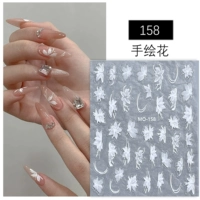 MO-158 【Ручные наклейки с рельефом цветов】