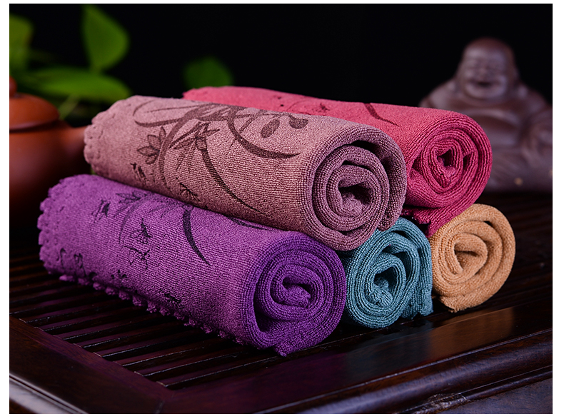 Khăn trà đặc biệt khăn rách cotton và bàn trà lanh phong cách Trung Quốc Bộ trà Zen phụ kiện thấm trà dày lớn - Trà sứ bộ ấm trà decopro