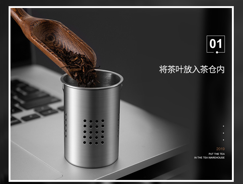 Kính nam sáng tạo hai lớp chống rơi xu hướng cá tính nữ bình nước cầm tay tách trà mùa hè tách trà - Tách bình đựng nước uống