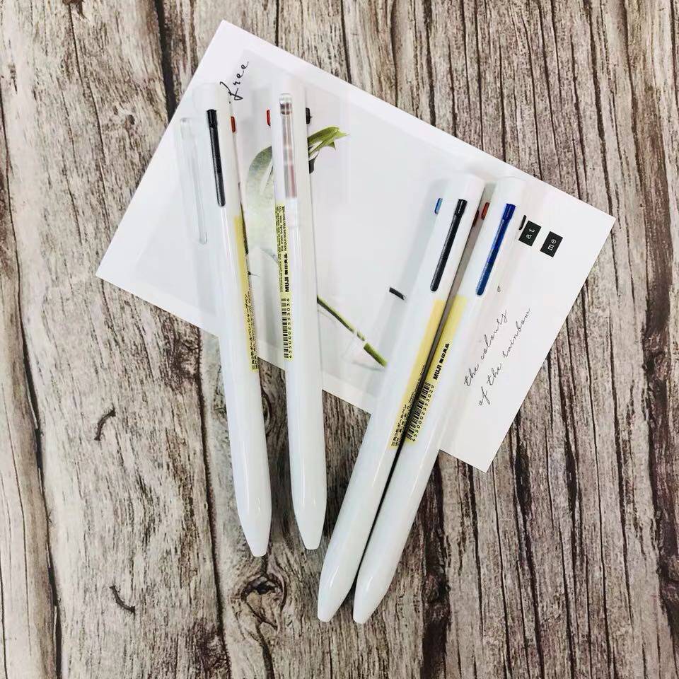 Japan's Muji MUJI2019 new triangle multi-color ballpoint pen multi-function pen automatic pencil oily pen