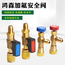 Hongsen fluid safety valve R410A air conditioning refrigerant addition safety ball valve r22 air conditioning safety valve globe valve