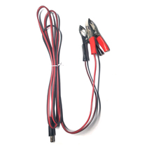 Red and black pure copper wire clip battery wire alligator clip with wire 1 8 meters long one end is a DC hole 2 1 universal plug