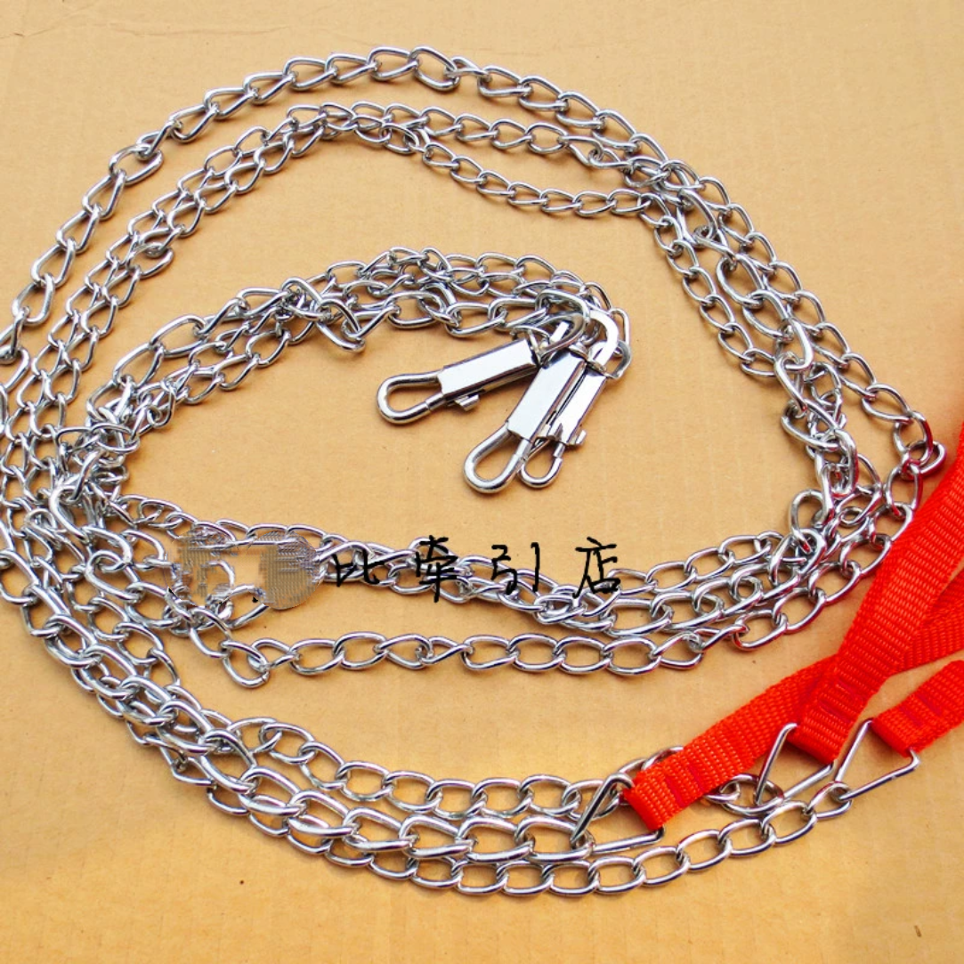Iron chain dog chain metal chain twisted chain walking dog rope traction with rope large small and medium sized dog with bolt dog chain-Taobao