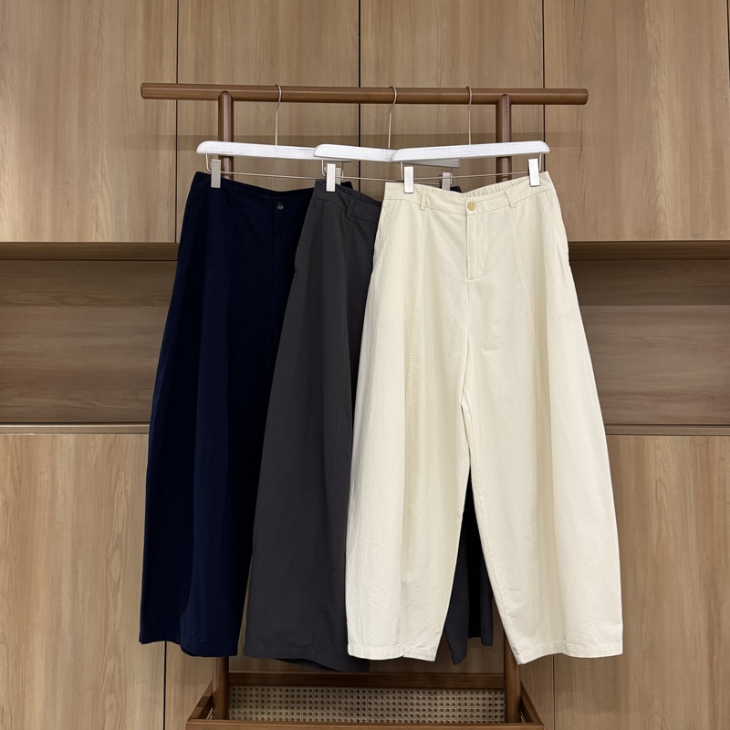 Summer New High-Waisted Deep-Crotch Slimming Casual Balloon Pants Wide-Leg Curved Pants for Women, Loose and Versatile