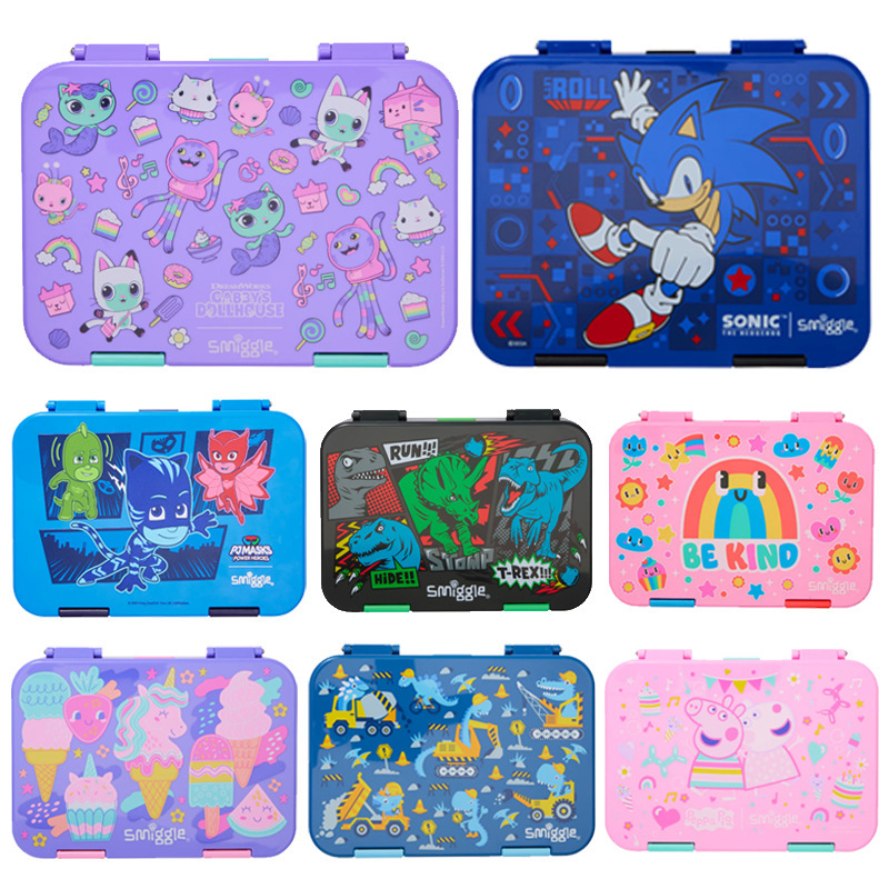 Australian Smiggle Lunch Box for Kidsren, Large Capacity Student Lunch Box, Fruit Box for Primary and Secondary School Students, Card Lunch Box, New