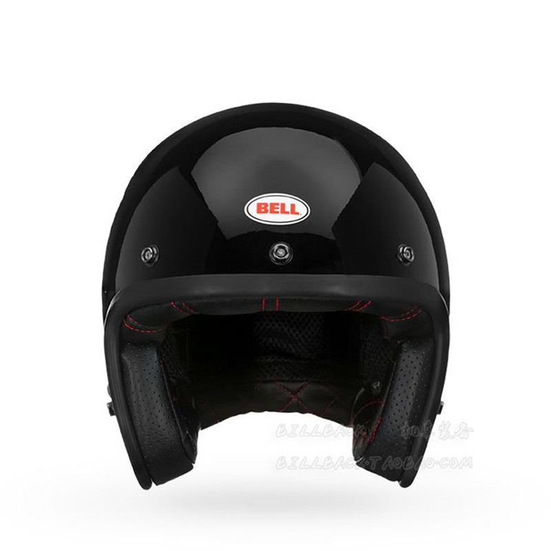 Spot BELL Custom 500 Harley bright black retro motorcycle helmet men's and women's half helmet summer helmet