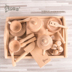 Đồ chơi của mẹ hoàng tử Đồ dùng nhà bếp kiểu phương Tây đặt bé trai và bé gái chơi đồ chơi nhà gỗ sồi mà không sơn có thể cắn the gioi do choi cho be Đồ chơi gia đình