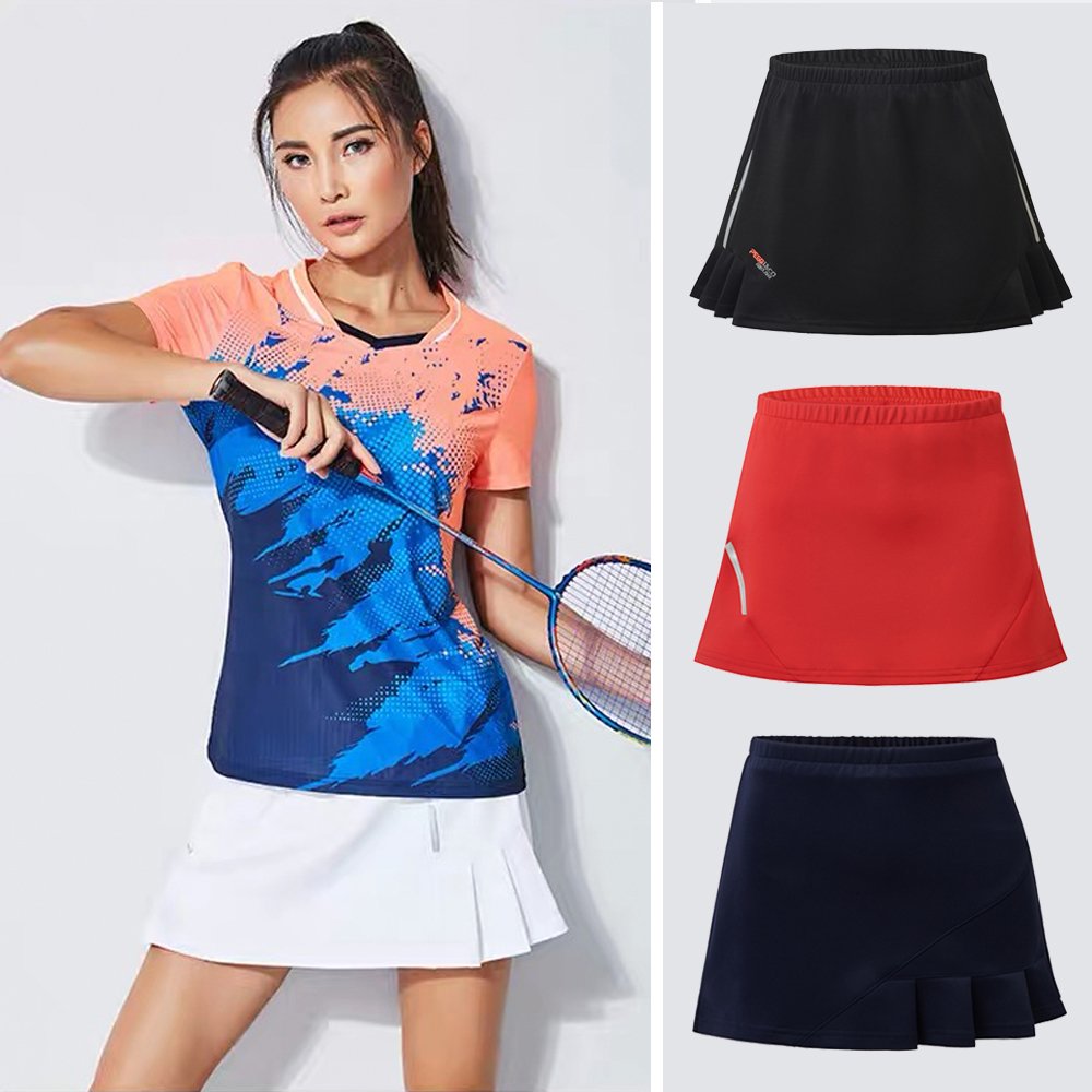 Peggy Cool Badminton Suit Short Skirt Women's Quick-Dry Sweat Tennis Sports Skirt Bottoms Anti-Light Breathable Skirt