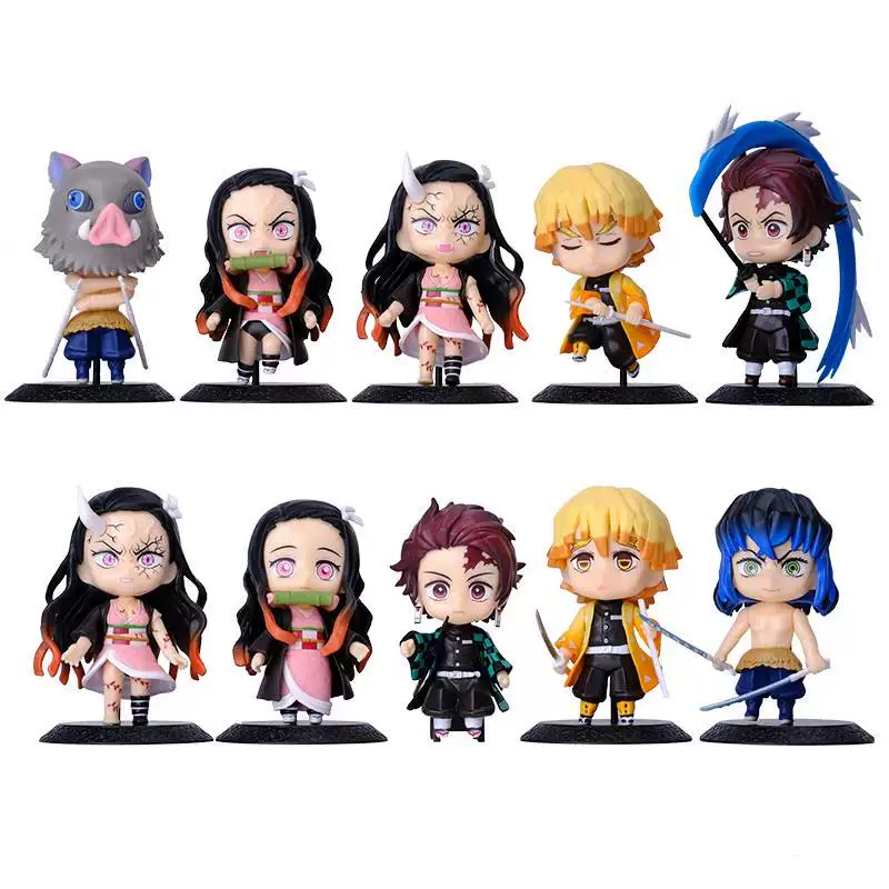 Серия Eat well Demon Slayer: Kimetsu no Yaiba Иносукэ Эндзиро Танджиро Зеницу Канрои еда игрушка украшение фигурка