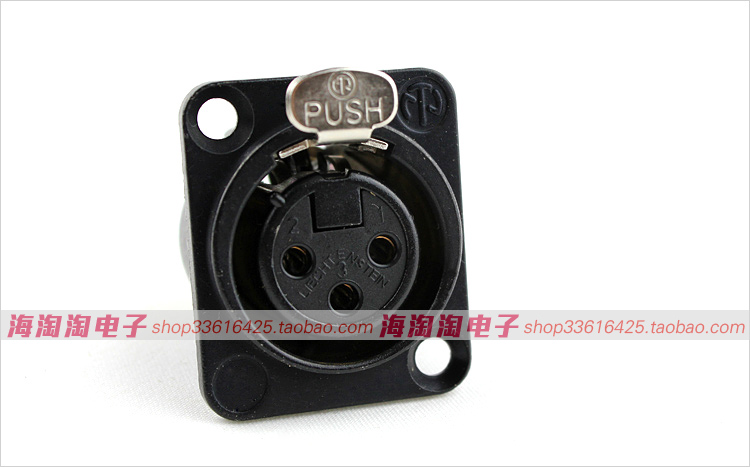 Neutrik Neutrik NC3FD-LX-B Three-pin Black Gold XLR Female Socket Caron XLR Balanced Socket - Taobao