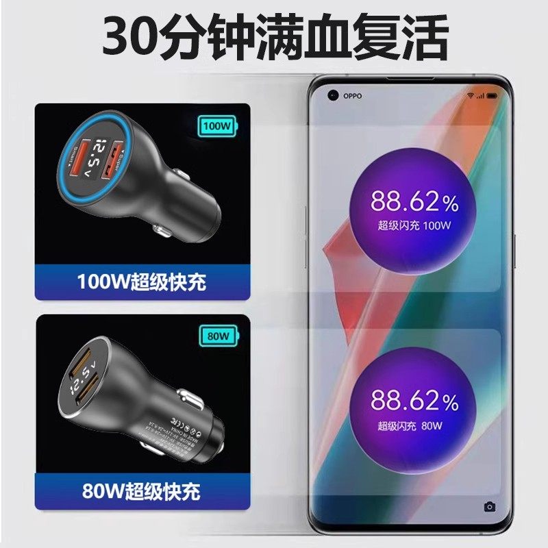 25年必买!100W快充车载神器,一加Ace3真我80W也能冲?-车载充电器-淘宝好物网