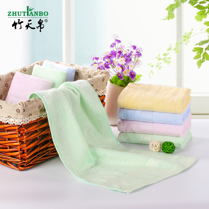 Bamboo fiber washing face bathing household adult men and women cotton soft water absorption does not lose hair