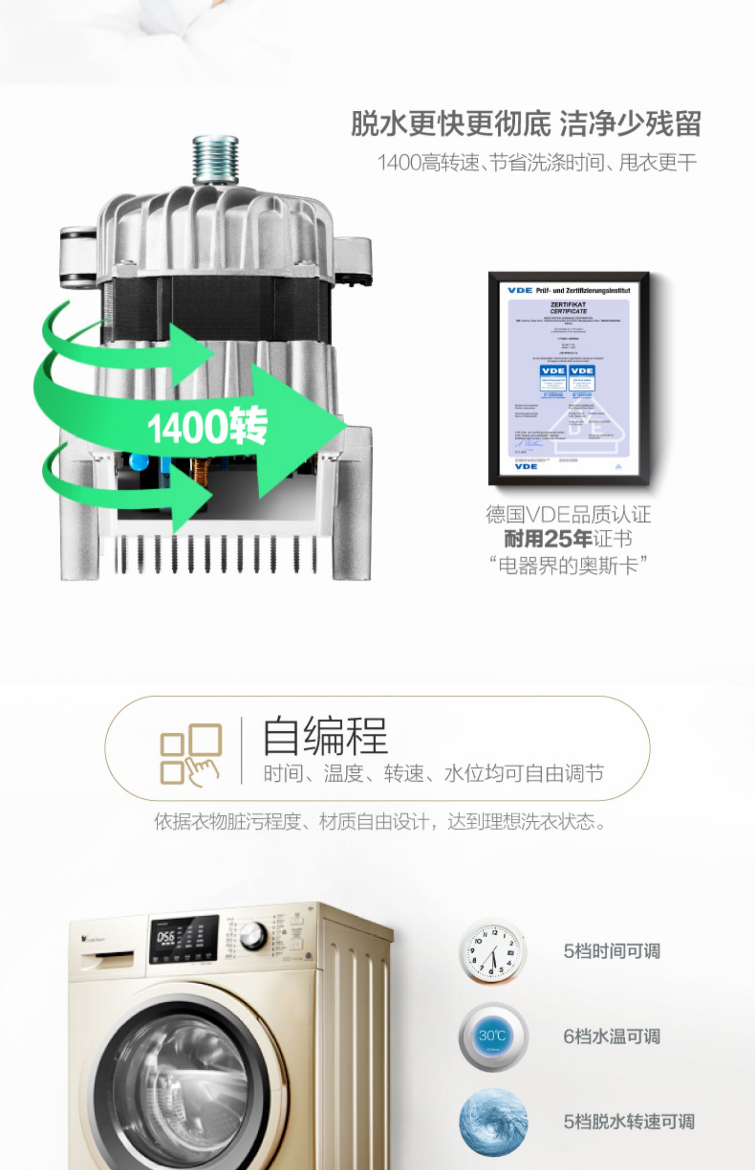 máy giặt lg inverter Little Swan siêu mỏng biến tần im lặng tiệt trùng máy giặt 8 kg tự động gia đình TG80V80WDG máy giặt lg fv1409s4w