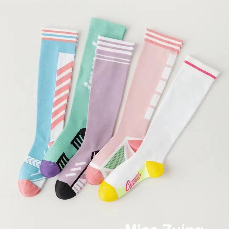 Girls' Jump Rope Running Compression Socks Marathon Outdoor Sports Long Socks Quick-Dry New Muscle Compression Fitness