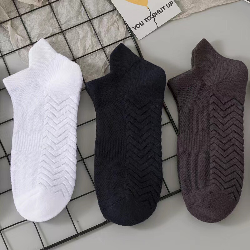 Socks Cross-Border Amazon Thickened Towel Bottom All-Season Short Socks for Men and Women Cotton Original Export Massage Sole Running Socks
