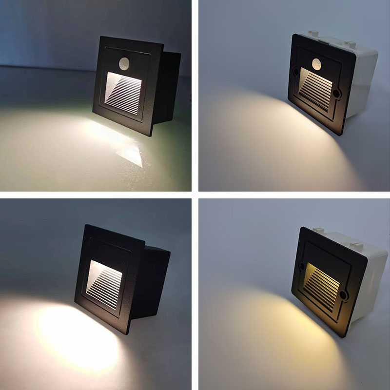 Human body induction floor lamp 86 waterproof aisle corridor staircase lamp embedded LED step into the night light