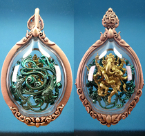 Thai Buddha brand genuine beautiful elephant god rose nine gold green bottom with custom Liu color copper shell waterproof