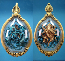 Thai Buddha brand genuine beautiful elephant god rose nine gold blue bottom distribution customized color copper shell waterproof
