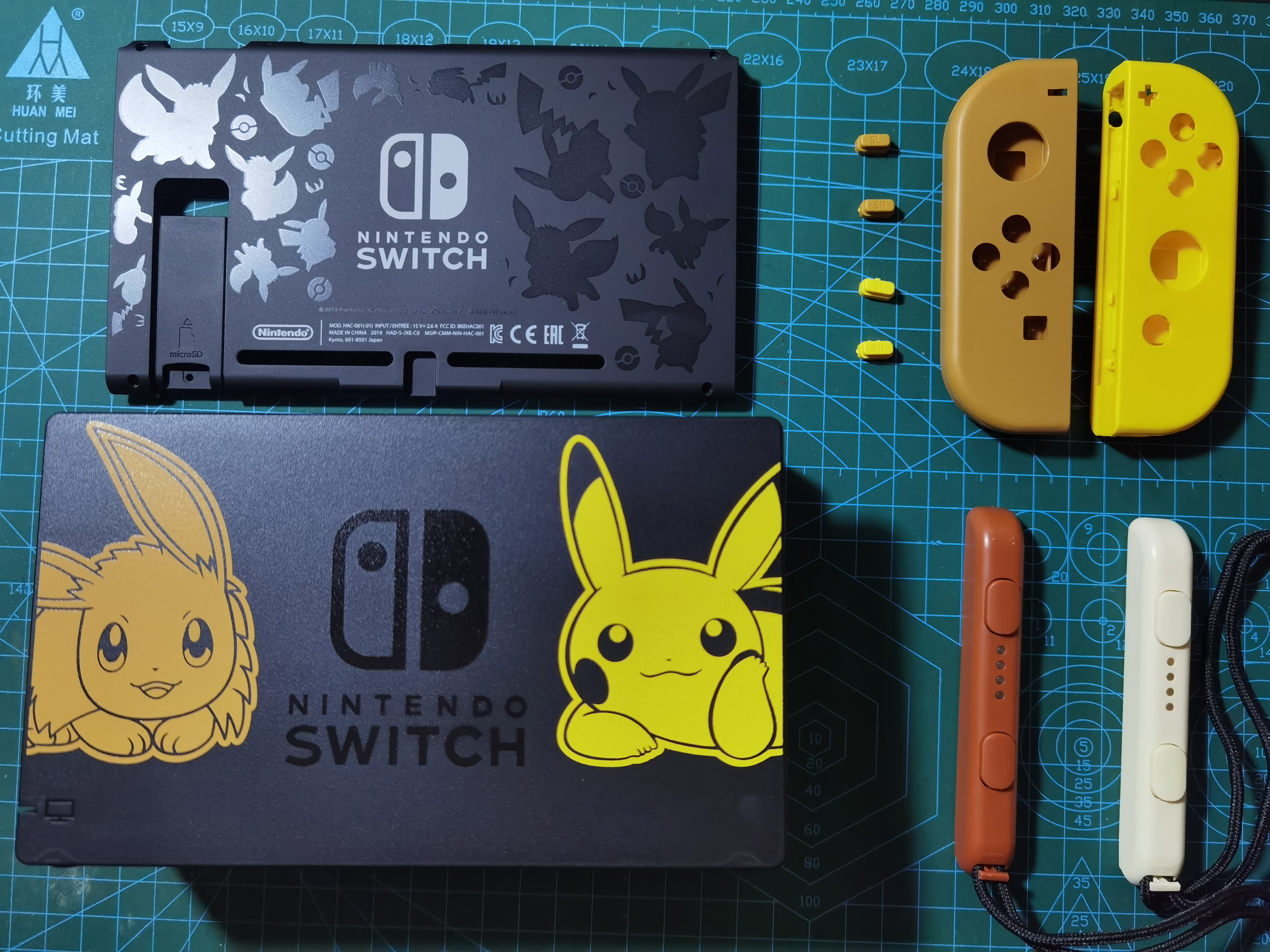 Switch Pikachuyibu modified shell joycon handle shell NS host back cover base shell change magic change - Taobao