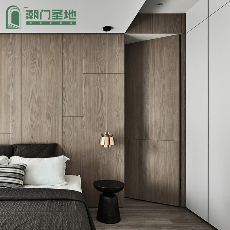 Makeup Room Invisible Door Darkdoor Background Wall Integrated Living Room Kitchen Free of lacquered wood door cloakroom Door Concealed Doors hidden door