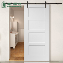 Tide door Holy Land Barn door Nordic custom bathroom door Hanging rail Solid wood American kitchen sliding door Sliding door Light luxury