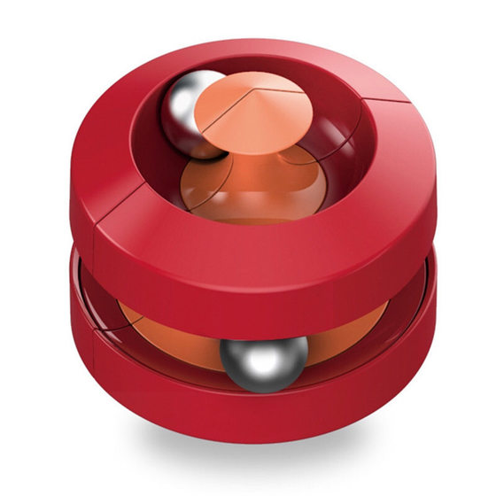 新奇特金属弹珠成人解压玩具 创意旋转手指轨道滚珠魔方指尖陀螺