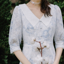 Mr. Todeer French retro-holiday dating First Love Crush Embroidery Lace Padding Fairy Dress