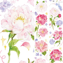 New seven-day corpora handbill hand ledger material and paper adhesive tape stickers flower peony long cycle special oil