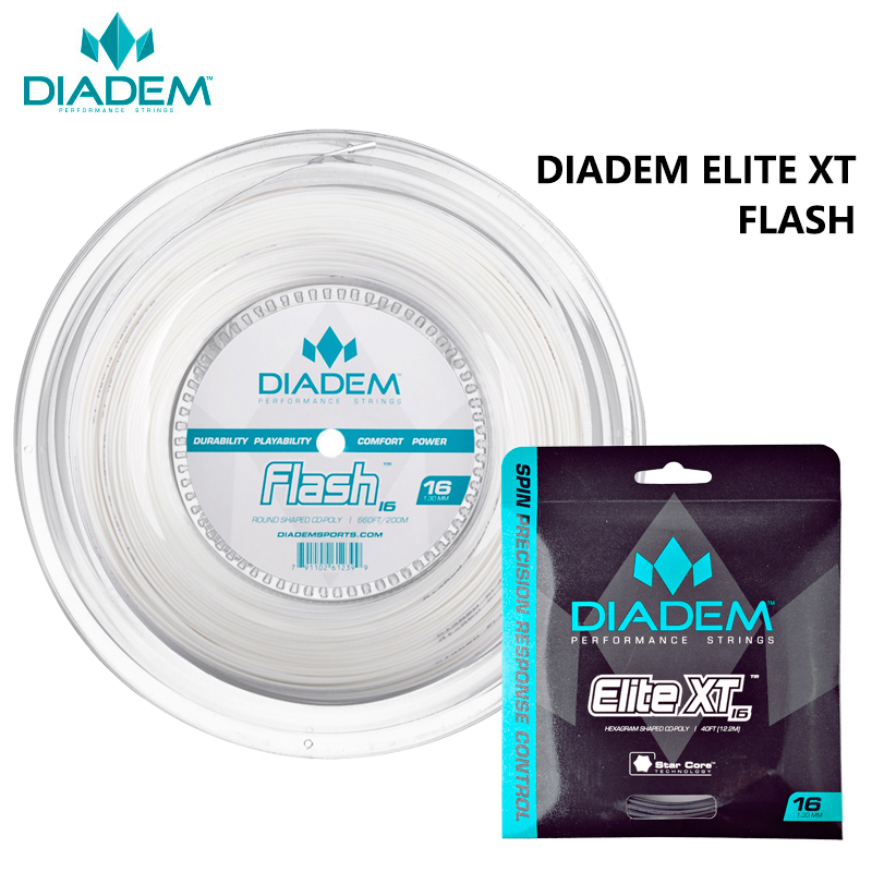 DIADEM King Power Professional Polyester Hardline Solstens Power Elite Six-Pointed Star Racquet Line is resistant