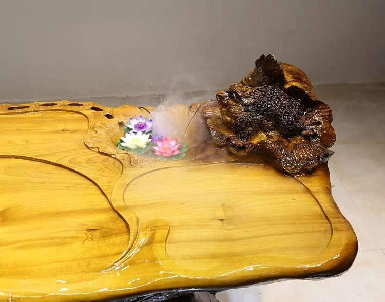 Jinsi Nanmu root khắc bàn trà nhà ban công Kung Fu bộ trà gốc cây Haigen khắc bàn cà phê gỗ rắn bàn trà - Các món ăn khao khát gốc mua bộ bàn ghế gốc cây