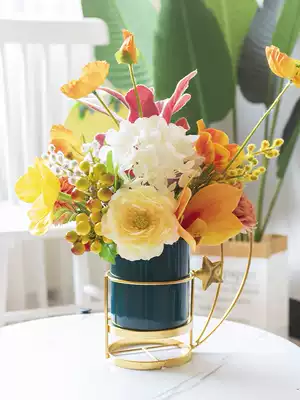 Nordic light luxury high-end fake flower ornaments simulation flower living room coffee table TV cabinet table flower decoration