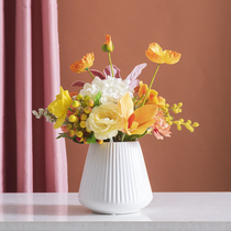 Eurostyle emulated silk flower fake flowers plastic flower pendulum piece home bedroom living room shoe cabinet tea table floral decoration