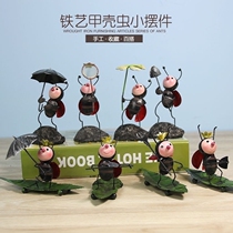 Creative industrial wind cute Beetle small ornaments childrens gift room desktop wine cabinet TV cabinet decoration decoration