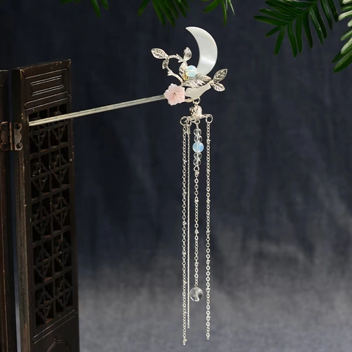 Китайская шпилька, ханьфу ручной работы, аксессуар для волос с кисточками