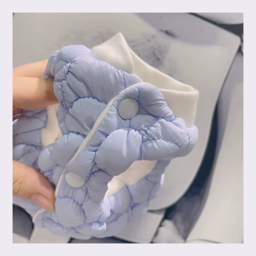 Маленькая кузов Мальтийская одежда для домашних животных с бархатной открытой кнопкой Супер густой теплый теплый бархатный жилет собака зимняя ватная куртка