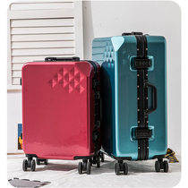 Suitcase Woman Fashion Nets Red New Students Cute Little Fresher Japan-ROK password pull bar box Mens case 20 inch