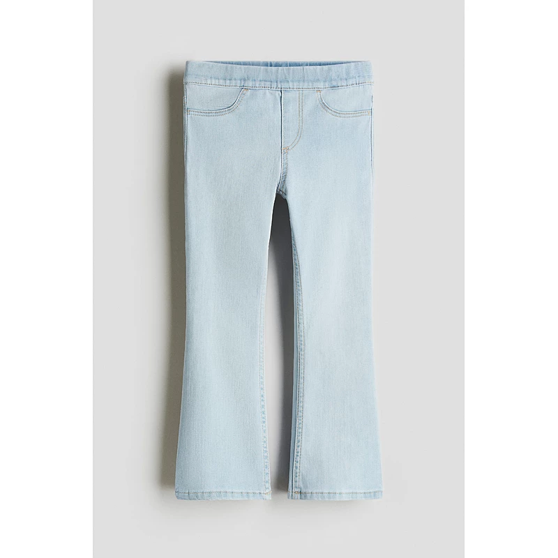 Детские эластичные джинсы, расклешенные брюки, детская одежда, slim fit