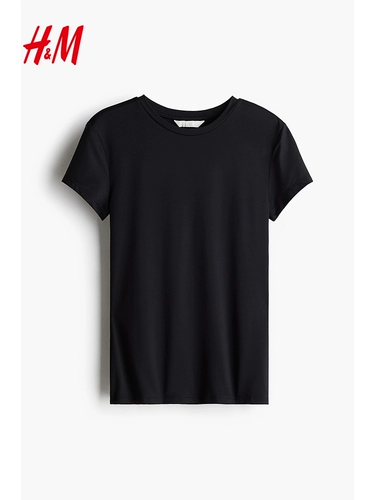 Эластичная комфортная базовая футболка, осенняя, облегающий крой, круглый воротник