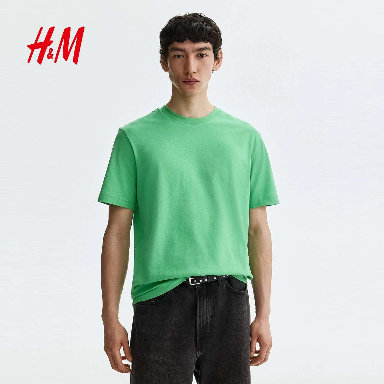 H&M Спорт осень дышащая футболка с круглым воротом, с коротким рукавом